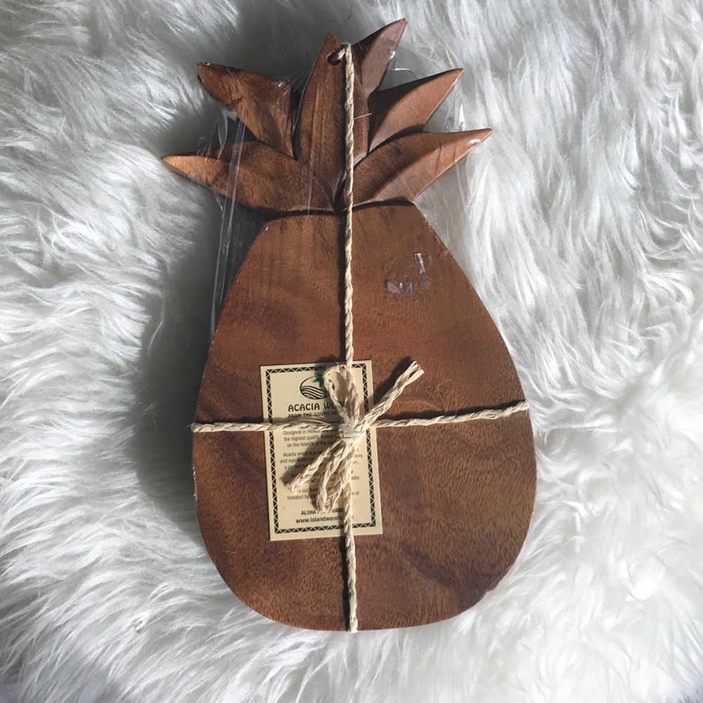 Acacia Wood Pineapple Cutting Board Hawaii Natural